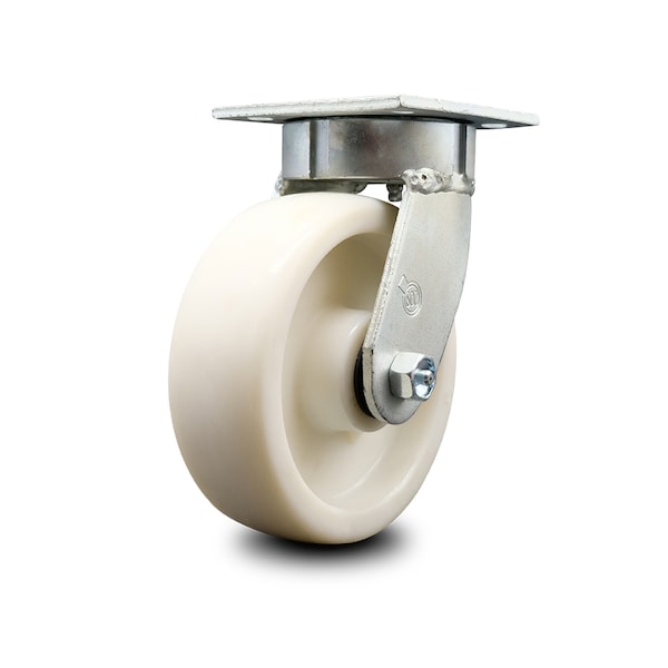 6 Inch Kingpinless Nylon Wheel Swivel Top Plate Caster